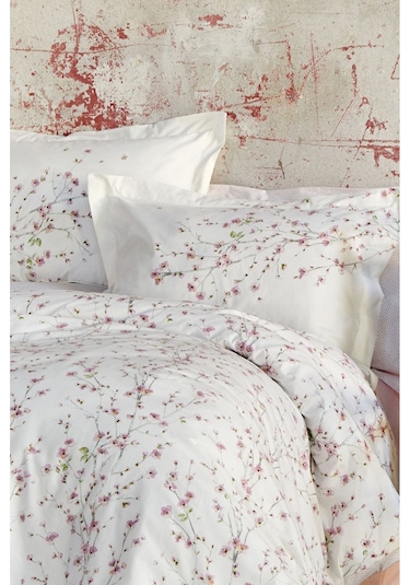 Karaca Home Annata Somon %100 Pamuk Çift Kişilik Nevresim Takımı Somon