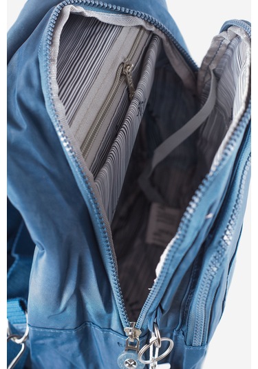 Küçük Boy Krinkıl Günlük Çok Gözlü El Omuz Sırt Çanta Mavi 13-5a Mavi