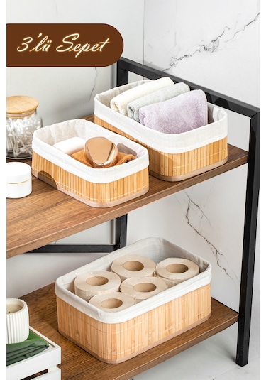 Porsima 2084 Dikdörtgen 3lü Pinterest Sepet Bambu Sepet Seti Dekoratif Banyo Mutfak Düzenleyici Organizeri Sarı