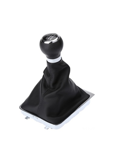 Fortunelane Vw Passat B6 6v Manual Shift Knob + Cap + Frame Set - Black & Chrome Black Siyah