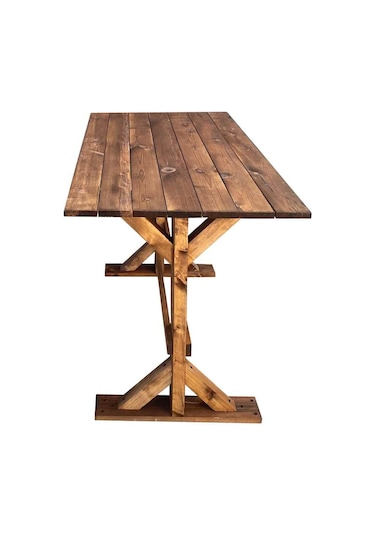 Weblonya Bahçe Masası Mutfak Yemek Masası 5141 (530024024) Koyu kahverengi