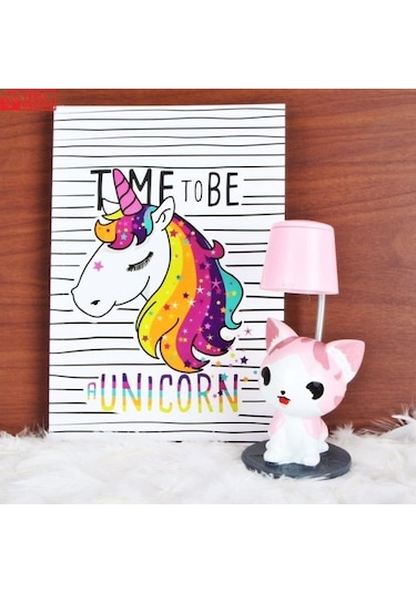 Unicorn Günlük Hatıra Defteri Sevimli Şans Getiren Pembe Kedi Mas