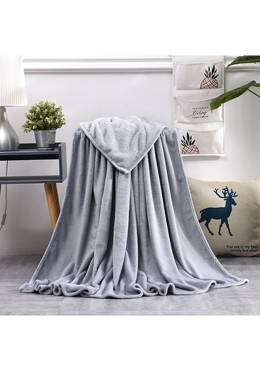 Ximistore9 Gri Renkli 150x200cm 700g Kaliteli Koral Yün Battaniye - Ev Kullanıma Uygun, Konforlu Ve Dayanıklı Diğer