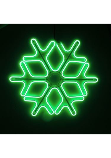 Dijital Kayan Led Kar Tanesi İç Mekan Yılbaşı Süs Yeşil Beyaz