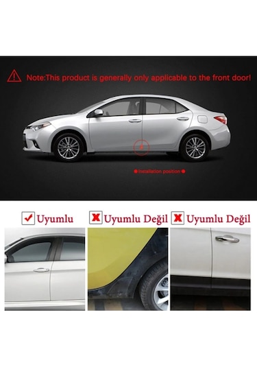 Mitsubishi Kapı Koruma Kenar Köşe Koruyucu Çarpma Çizilme Önleyici 2 Adet