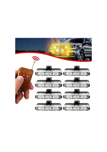 Motion003 4ü 1 Arada Sarı Beyaz 24 Led Ultra Parlak Ağ Izgarası Işığı 12v Jeep Kamyon A