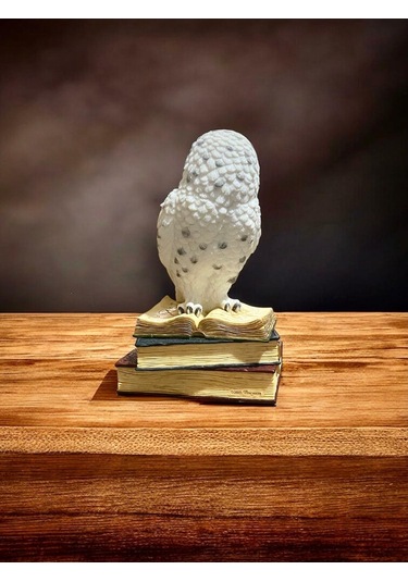 Luxxi Kitap Üstünde Kar Baykuşu Veronese - Ofis Ve Hediyelik Masaüstü Dekorotif Ürünler Ve Aksesuarl