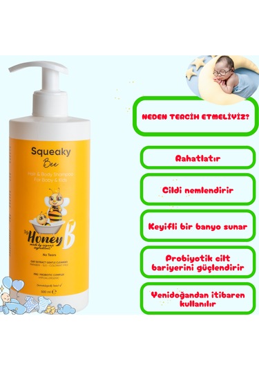 My Honey B Squeaky Bee Saç Ve Vücut Şampuanı 500 Ml