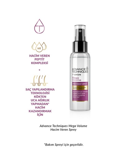 Avon Advance Techniques Mega Volume Hacim Veren Saç Spreyi 100 ML