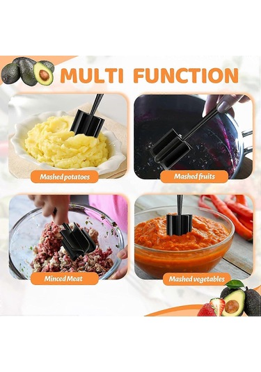 Et Doğrayıcı, Patates Ezici-profesyonel Çok İşlevli Isıya Dayanıklı Naylon Kıyma Ezici