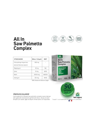 Camrusepa All In Saw Palmetto 90 Kapsül