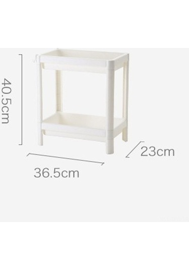 Fortunelane Plastik Banyo Dolabı İki Katlı Su Akış Delikli Sağlam Mutfak Organizeraf Diğer