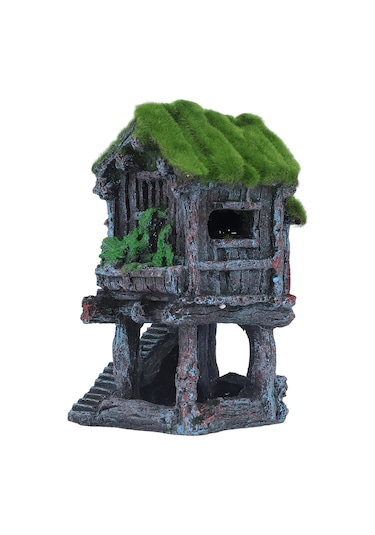 Maiyame Akvaryum Reçine Pavyonu Süslemeleri Canlı Gerçekçi Detaylar Güvenli Reçine Balık Tankı Pavyonu Dekorasyon İçin Peyzaj 30