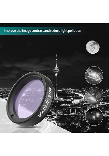 Wezone 1.25 İnç Güneş Ve Ay Işık Filtresi, Tüm Markalar Ve Modeller İçin Uyumlu Astronomi Teleskop Lens