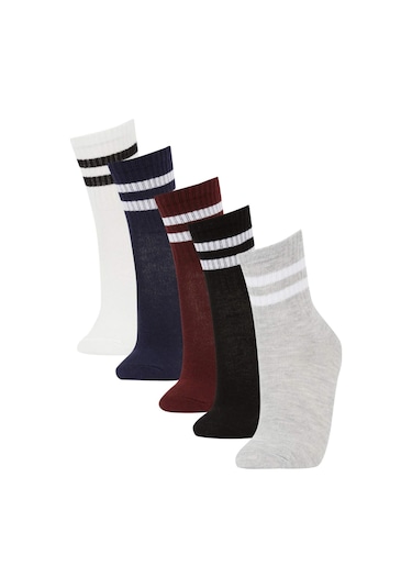 DeFacto Kız Çocuk 5'li Pamuklu Uzun Çorap -  Y5031A6NSKR1