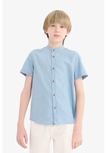 DeFacto Erkek Çocuk Hakim Yaka Kısa Kollu Gömlek F3583A825SMBE760