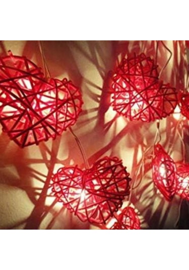 3m Sevgililer Günü 20 Led Kırmızı Kalp Şekli Işık Zinciri Işık Dekorasyonu Pille Çalışan Kalp Şekli Işık Ev Sevgililer Düğün Partisi Yıl Dönümü İçin Kırmızı