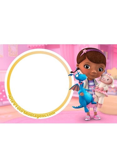 Dc Mcstuffins Yenilebilir Kağıda Resimli Pasta Dekoru Bas...