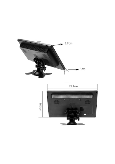 Audiomax 10 İnc Led Monitör Hdmı Usb Vga Av Bnc Destekli