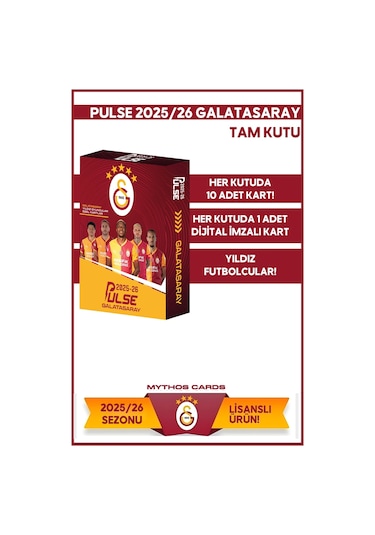 Galatasaray - Pulse Futbolcu Kartları 2025/26 - Paket
