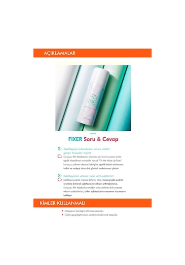 Missha Fix Me Make-Up Fixer Makyaj Sabitleme Spreyi 50 ML