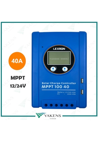 Lexron 40 Amper Mppt 12/24V Solar Şarj Cihazı 40A 12/24 Volt Mppt Regülatör