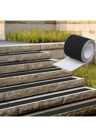Merdiven Ve Zemin Kaydırmaz Kaymaz Bant 10 Cm X 5metre Siyah