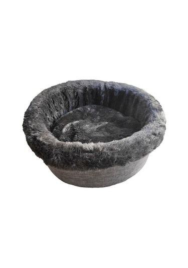 La Vista Lüx Kedi, Küçük Köpek Simit Yatak Füme 45 Cm