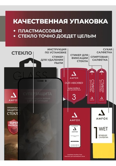 Amfox iPhone Uyumlu 13 Ve 14 İçin Koruyucu Cam 330743953