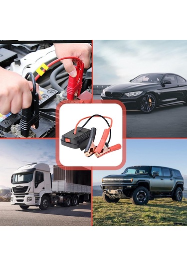 Yunboo Kışlık Araba Acil Başlatma Gücü - Çift Usb Multifonksiyonlu Li-pil Başlatıcı Siyah Çanta