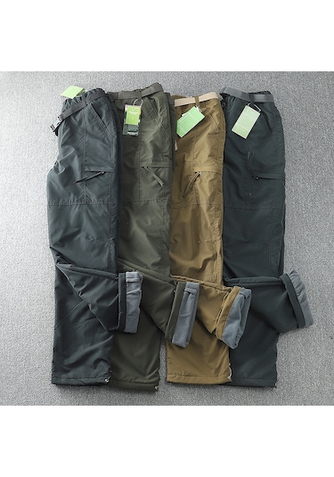 Erkekler İçin Kışlık Polar Astarlı Su Geçirmez Ve Rüzgar Geçirmez Softshell Pantolon Lacivert