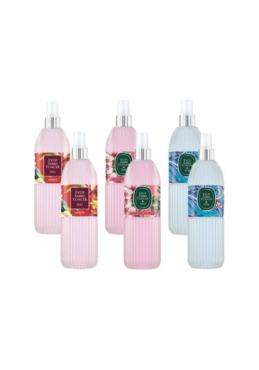 Eyüp Sabri Tuncer Amber + Japon Kirazı Çiçeği + Okyanus Kolonya Pet Şişe Sprey 6 x 150 ML