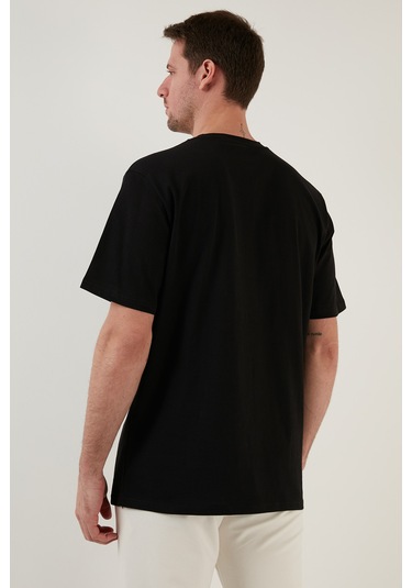 Buratti % 100 Pamuk Relaxed Fit Bisiklet Yaka Erkek T Shirt 5902605 Siyah