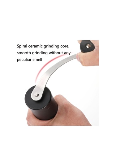 Hand Crank Coffee Machine Manual Pepper Mill Grinder Mid Black Siyah