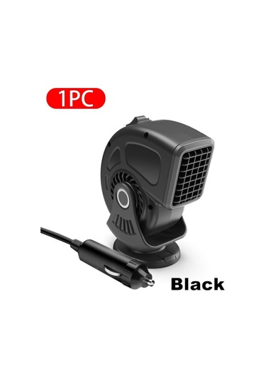 Siyah Seametal 12v 120w Oto Kaloriferi Taşınabilir Elektrikli Isıtma Fanı Otomatik Ön Cam Kurutma Makinesi Buğu Çözme Buğu Çözücü Buz Çözücü
