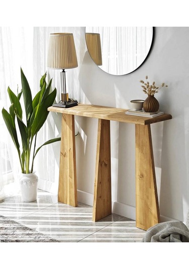 Ela Wood Working Cleopatra Masif Ağaç Dresuar 100cm Açık Meşe