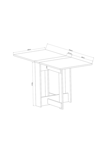 Roma Pratik Katlanır Masa Mutfak Masası Yemek Masası beyaz