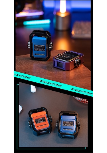 Cbtx Elektrikli Çakmak Çift Ark Elektronik Darbeli Çakmak Turuncu