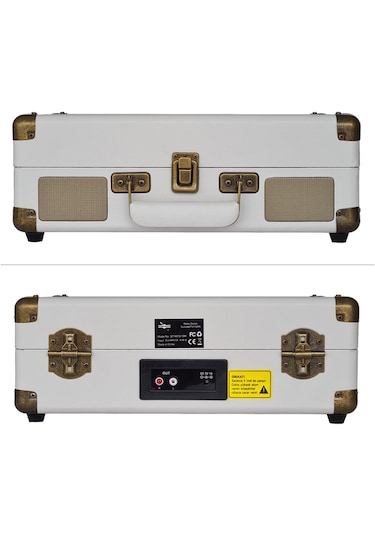 Record Master ST14012 Retro Şarjlı Bluetooth Pikap Kum Beyazı