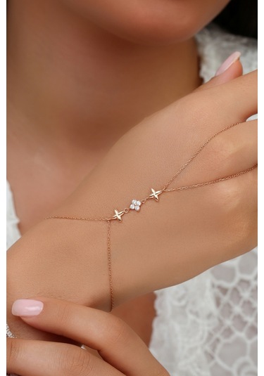 925 Ayar Gümüş Rose Monafleur Çiçek Şahmeran - 45103801 Rose Gold