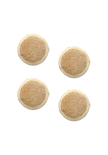 4 Adet Doğal Kabak Lifi Oval Yüz Kesesi Peeling Süngeri