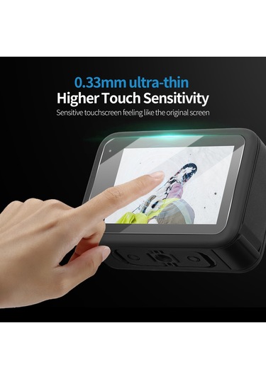 Gopro Hero13 Siyah Sunnylife 3'ü 1 Arada Lens Koruyucu Ön Ve Arka Ekran Temperli Cam Filmleri İçin, Miktar: 2 2 2 Takım Diğer