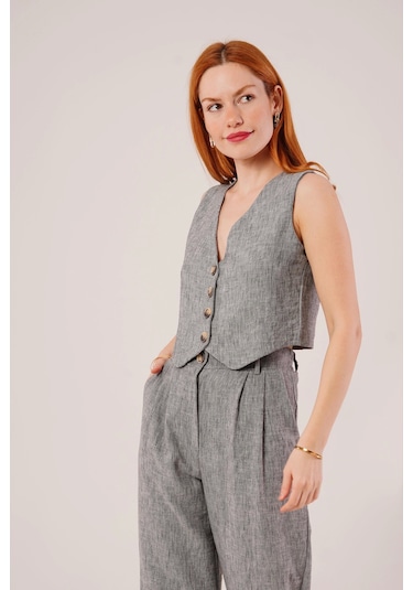 Defymoda Kırçıllı Desen Antrasit Takım Antrasit