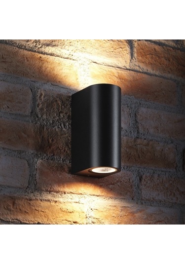 Cata 6w İki Yönlü Led Duvar Aplik - Gün Işığı 3000k - Siyah -ıp54 Siyah