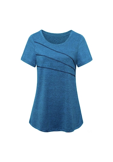 Gajeena Nefes Alabilen Hızlı Kuruyan Yoga Ve Spor Tişörtü - Koyu Mavi Xxl Koyu Mavi