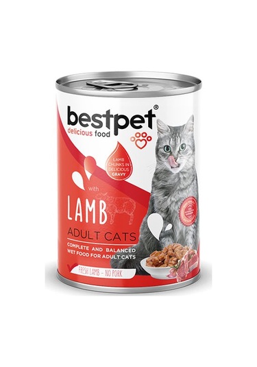 Bestpet Parça Etli Kuzu Etli Yetişkin Kedi Konservesi 24 Adet 400 Gr 243-20016.04