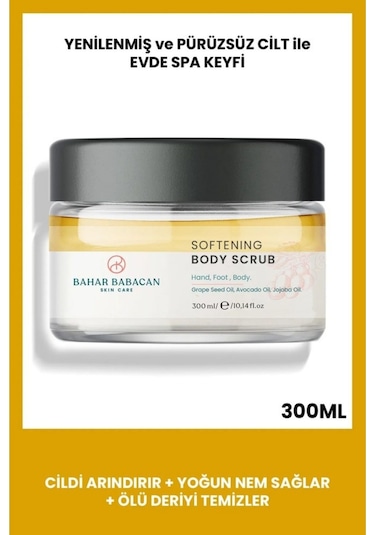 Bahar Babacan Jojoba Yağı Özlü ve Mineral Tuzlu Yumuşatıcı Etkili El Ayak ve Vücut Peeling 300 ML