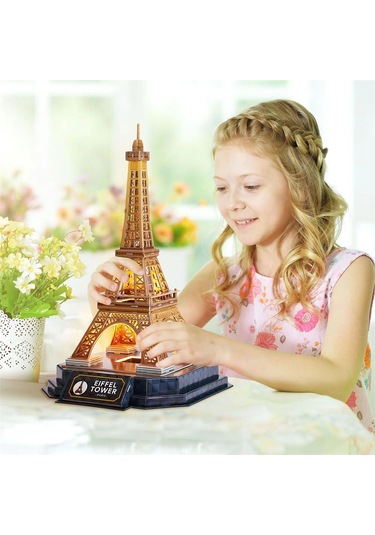 Eyfel Kulesi 3d Puzzle Led Işıklı L534h