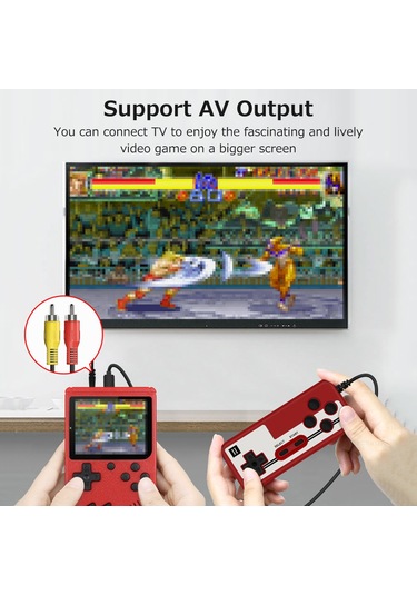Taşınabilir El Mini Oyun Konsolları Gamepad İle 3 İnç Tam Renkli Ekran Dahili 800 Retro Oyun 1020mah Pil Desteği Av Çıkışı