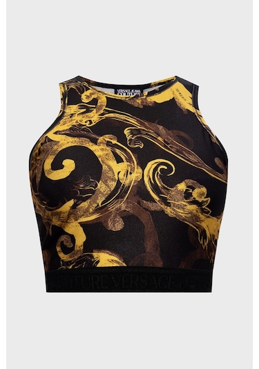 Versace Jeans Couture Bayan Top 76ham227 Js292 G89 Siyah-gold Siyah - Altın